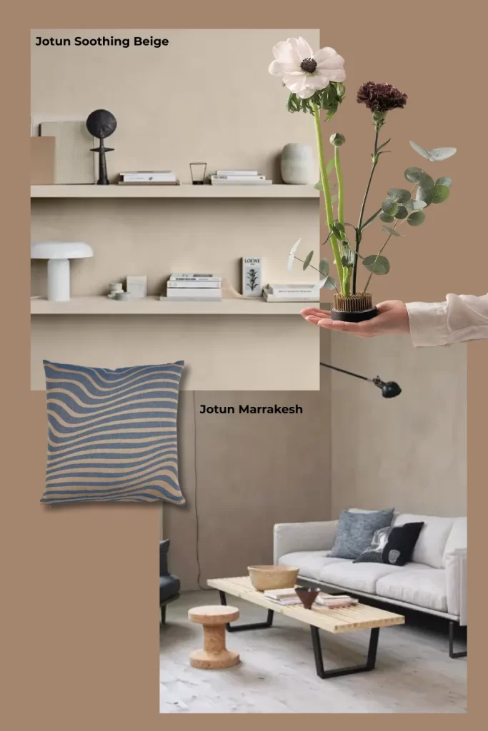 Jotun Marrakesh og Jotun Soothing Beige